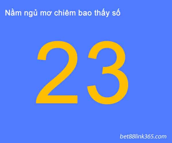 Nằm mơ thấy số 23 đánh con gì trúng lớn cả năm-săn lộc cả tuần