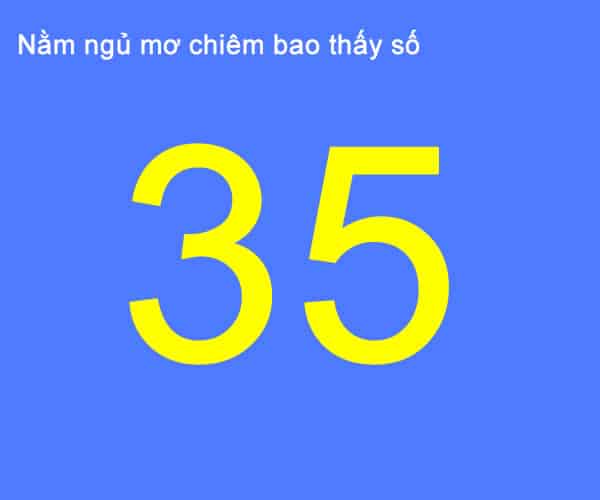 Nằm mơ thấy số 35 đánh con gì- May mắn hay xui xẻo đến trong tương lai