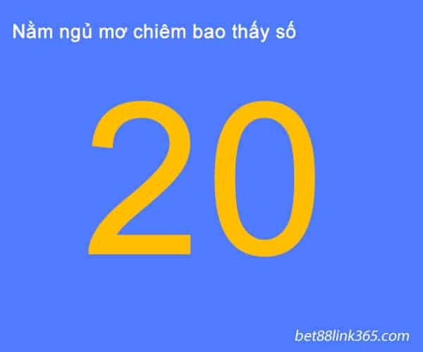 Ngủ mơ thấy số 20 đánh con gì-liên hệ thực tiễn?